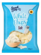 Bílé chipsy, solené