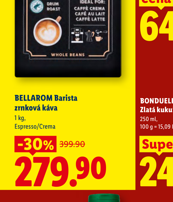 Barista zrnková káva, Espresso/Crema
