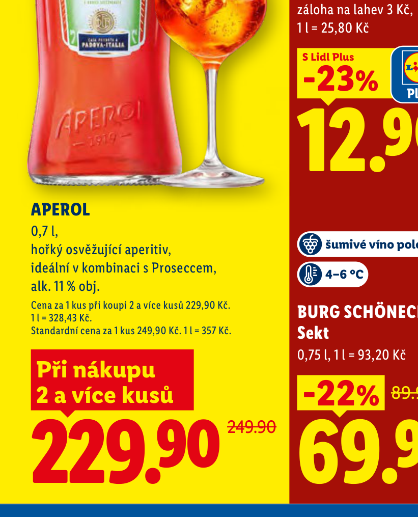 Při nákupu 2 a více kusů, APEROL hořký osvěžující aperitiv, ideální v kombinaci s Proseccem, alk. 11 % obj