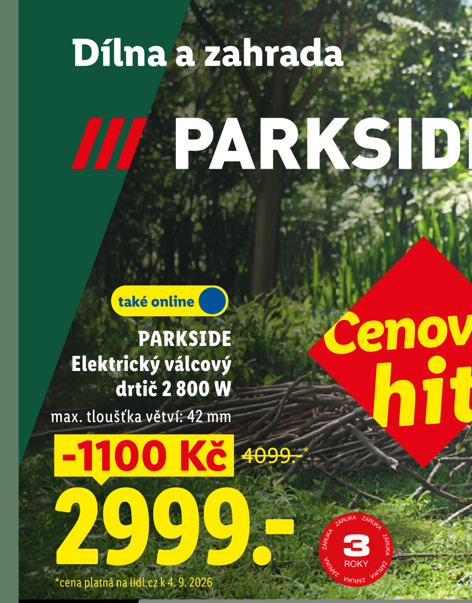 Elektrický válcový drtič 2 800 W